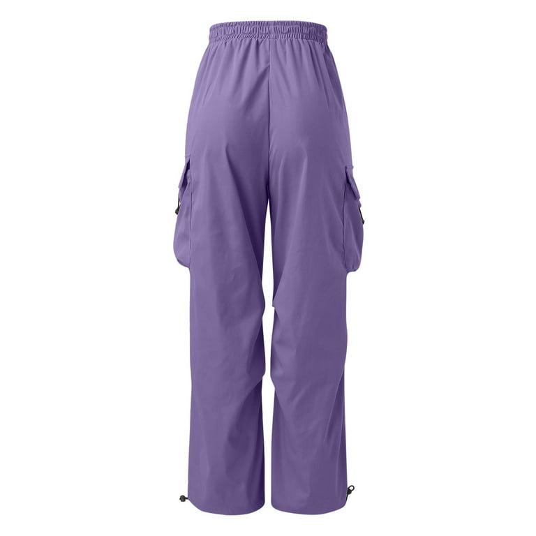 Caqnni Cargo Pants for Men Big and Tall Parachute Pants Mens