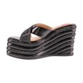 thumbnail image 3 of Ninety Union Ashley Kahen Carnival Multi Metallic Wedge Slide, Black, 10, 3 of 5