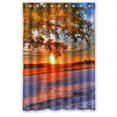 thumbnail image 1 of ABPHQTO Cortina de ducha impermeable de 120x180 cm con diseño de flores moradas bajo el mar bajo el árbol grande, 1 of 2