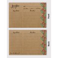 thumbnail image 3 of Inkdotpot 4x6 Inch Recipe Cards (Set of 50) , Thick Double Sided Premium Card Stock- Modern Style Kraft Recipe Notecards for Weddings- Bridal- Baby Shower - Floral & Leaves Theme, 3 of 6