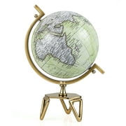 Infans 10 Inch Geographic Rotating World Globe w/Triangle Metal Stand Metal Meridian