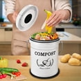 Top Bucket Plastic Compost Bin for Kitchen Counter and Countertop with