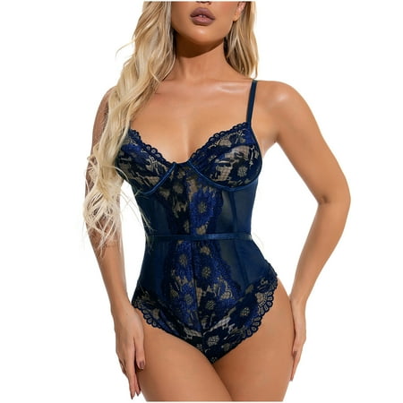

JeashCHAT Lingerie for Women Sexy Large Size Sexy Lingerie Hollow Deep V Perspective Sexy Garter Nightdress