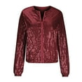 thumbnail image 5 of Drses Women's Casual Hoodless Long-Sleeved Sequin Jacket, 5 of 7