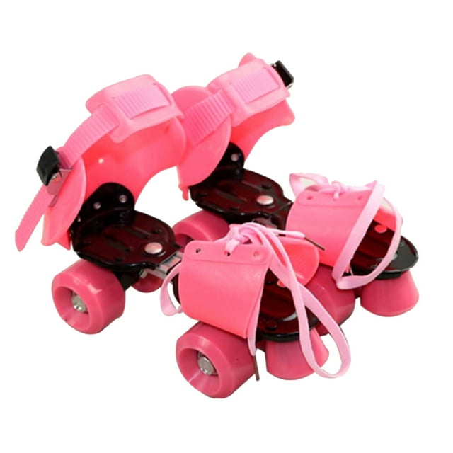 CAROOTU Patins à Roulettes Enfants Réglables Double Rangée 4 Roues Patins à Roulettes Coulissantes en Ligne pour Enfants
