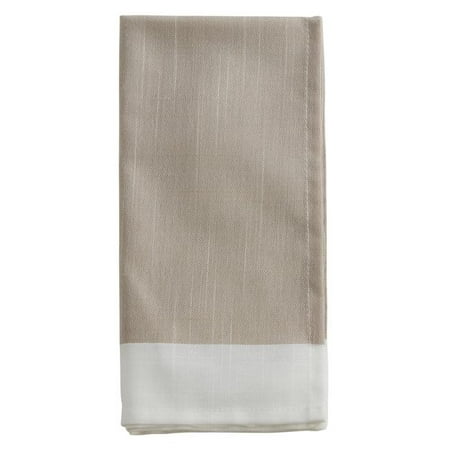 

Saro Lifestyle 712.N20S 20 in. Polyester Banded Border Table Napkins Natural - Set of 12