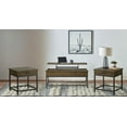 thumbnail image 2 of Byers Ensemble de 3 Pcs Table Basse Relevable et Table d'Appoint Chêne Brun, 2 of 6