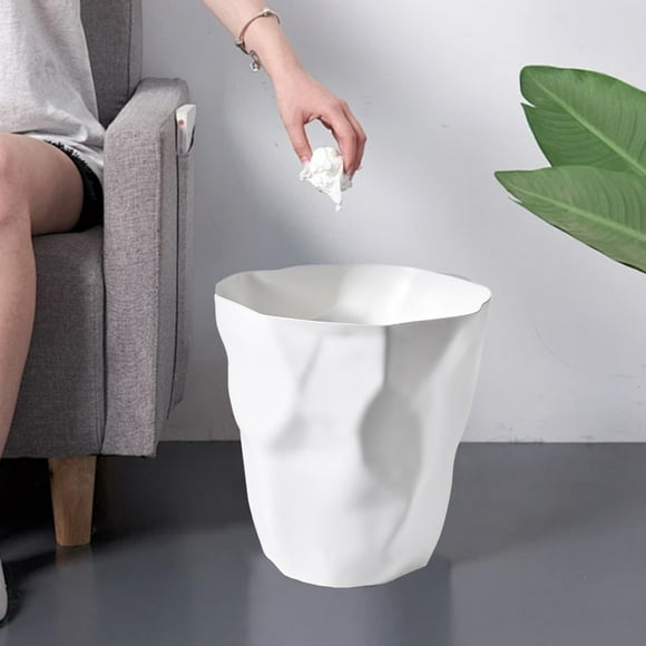 1 Pcs Bathroom Trash Can, Non-contact Trash Can Trash Can Large Capacity Living Room Trash Can Round Thickened Trash Can, For Bathrooms, Kitchen, Bedroom