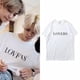 thumbnail image 2 of KPOP BTS JIMIN V Mismo Camiseta De Algodón Hombres Mujeres Talla Grande Estilo Coreano Impresión Carta Suelta Cuello Redondo Manga Corta Top Pareja Ropa De Moda Verano Casual Camisa Tee, 2 of 4