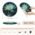 thumbnail image 2 of WOBOGO Glowing Lotus Flower Coil Placemats 3pcs Resistant Hot Pads Mat for Table Counter Cooking Potholder 15in, 2 of 6