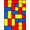 Multicolor Red Blue Yellow, Pattern 5, variant on ODIKA 8'x10' Washable Area Rug Composition Modernist Interlocking Abstract Geometric Layout for King Size Bedroom Under Bed, Master Suite, Non-Shedding, Easy Care
