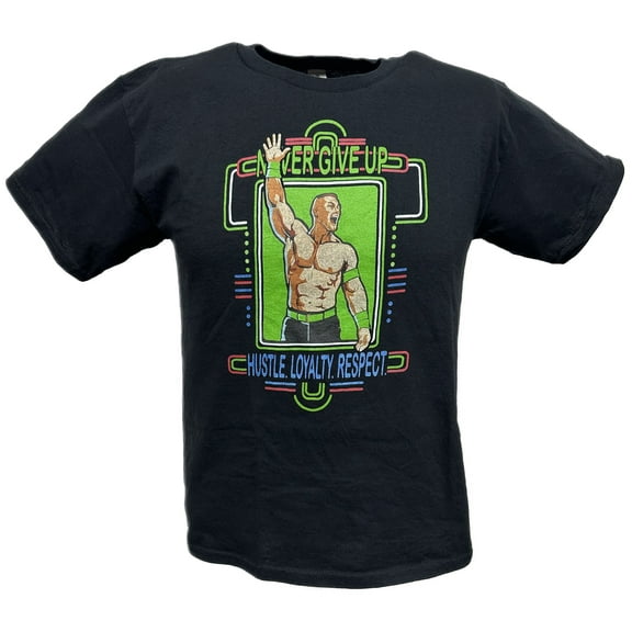 John Cena Kids Neon Green Never Give Up Boys T-shirt YM