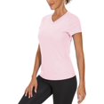 thumbnail image 3 of T-Shirts à Manches Courtes Col en V Protection Solaire UPF 50+ pour Femmes Séchage Rapide Randonnée Athlétique, 3 of 4
