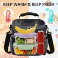 thumbnail image 2 of GYEUKHAM Double Layer Cooler Insulated Lunch Bag Adult Lunch Box Large Tote Bag for Men, Women, With Adjustable Strap,Front Pocket and Dual Large Mesh Side Pockets,Black Camo, 2 of 8