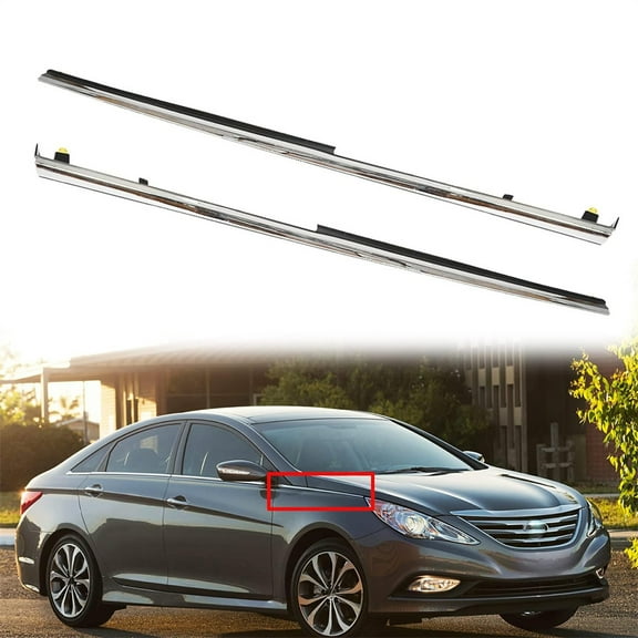 Chrome Molding Garnish Driver & Passenger Side Fender Trim For SONATA 2011-2014