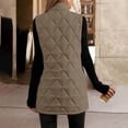 thumbnail image 5 of Maplenight Womens Quilted Vest Longline Zip Up Sleeveless Hooded Puffer Coat Fall Winter Casual Travel Vests, 5 of 9
