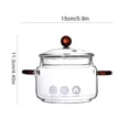 thumbnail image 4 of Multi-Functional Glass Saucepan, 4.45 in Tall, Sturdy Side Handles for Secure Handling, Great for Microwave Heating and Induction Cooktops, 4 of 8