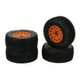 thumbnail image 3 of Short Course Truck Tires, RC Car Wheel Tires Concavoconvex Texture 11cm Diameter  For 1/10 Orange, 3 of 8
