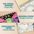 thumbnail image 2 of TPLHOUSE Fantasy Kawaii Fairy Coloring Book Spiral Bound for Adults, A5 Wooden Cover, 30 Adorable Fairy Coloring Pages of Enchanting Magic for Stress Relief and Relaxation, 2 of 6