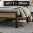thumbnail image 7 of VANACC Queen Size Bed Frame Industrial Platform Bed with Charging Station, 2-Tier Storage Headboard/ No Box Spring Needed/ Noise-Free/ Rustic Brown, 7 of 7