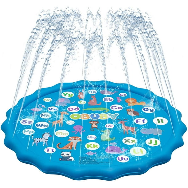 DecorX Sprinkler & Splash Play Mat for Kids, Splash Pad for Wading and Learning, 60" Children