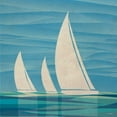 thumbnail image 2 of Meneely, Dan 26x26 Gold Ornate Wood Framed with Double Matting Museum Art Print Titled - Water Journey II, 2 of 4