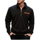 thumbnail image 2 of pstuiky camisas de manga larga para hombre, Sudadera con capucha informal de manga larga con cuello alto y media cremallera para hombre, color sólido, transpirable camisetas de hombre xl, 2 of 7