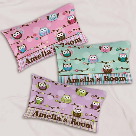 Personalized Colorful Owl Pillowcase
