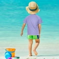 thumbnail image 4 of FORMRS Boys Rash Guard Short Sleeves Swim Shirt Quick Dry UPF 50+ Sun Protection, Sizes 3-12T, Floral Fiesta, 4 of 6