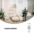 thumbnail image 3 of BESTYASH 3Pcs Metal Swing Spring Kit for Hammock Chair Suspension Silver Durable Hanging Accessory, 3 of 8
