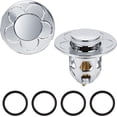 thumbnail image 1 of Tapón de fregadero universal de 2 piezas, desagüe emergente, filtro de drenaje antibloqueo para lavabo de cocina y baño, aplicable a diámetros de 34 a 40 mm, 1 of 5
