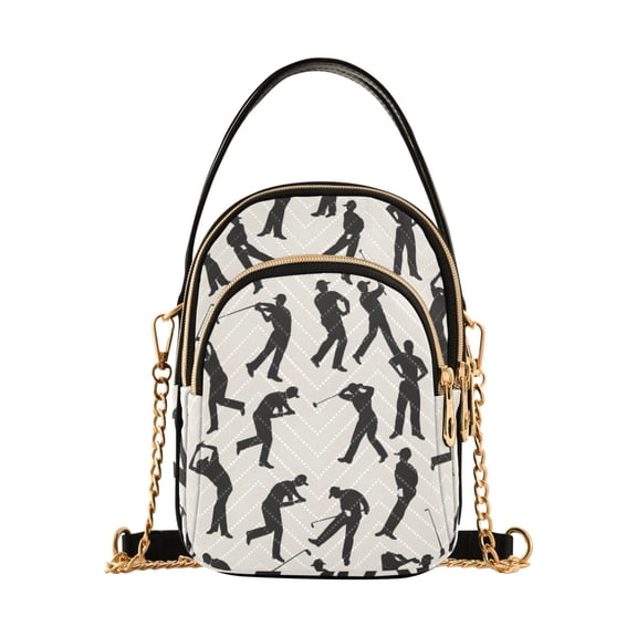 joogoo Women Baseball and Player Chain Crossbody Bags Shoulder Handbag Phone Purse