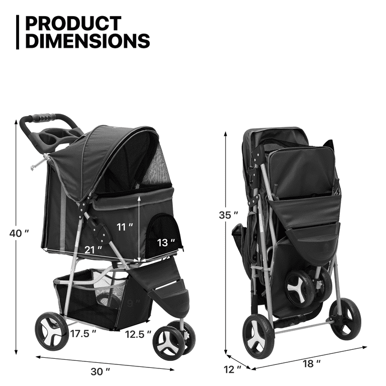 Paws & pals ez folding pet stroller online