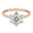 thumbnail image 3 of 1 1/3 ct. t.w Center 6.5MM Round Cut Lab Created Moissanite Diamond Flower Engagement Rings For Women In 14K Rose Gold Over Sterling Silver (G-H Color, VVS1 Clarity, 1.30 Cttw)-9, 3 of 7