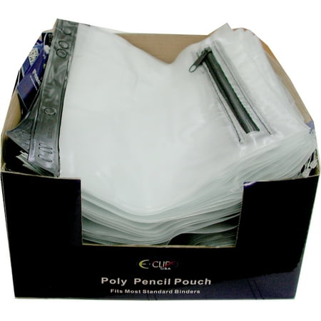 Clear Vinyl Pencil Pouch Case Pack of 60