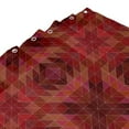 thumbnail image 4 of YFYANG Waterproof Bathroom Shower Curtain, Maroon Geometric Pattern Shower Curtain Set with Hooks, Home Bathroom Tub Decor - 72 "x72", Iron Hooks, 4 of 6