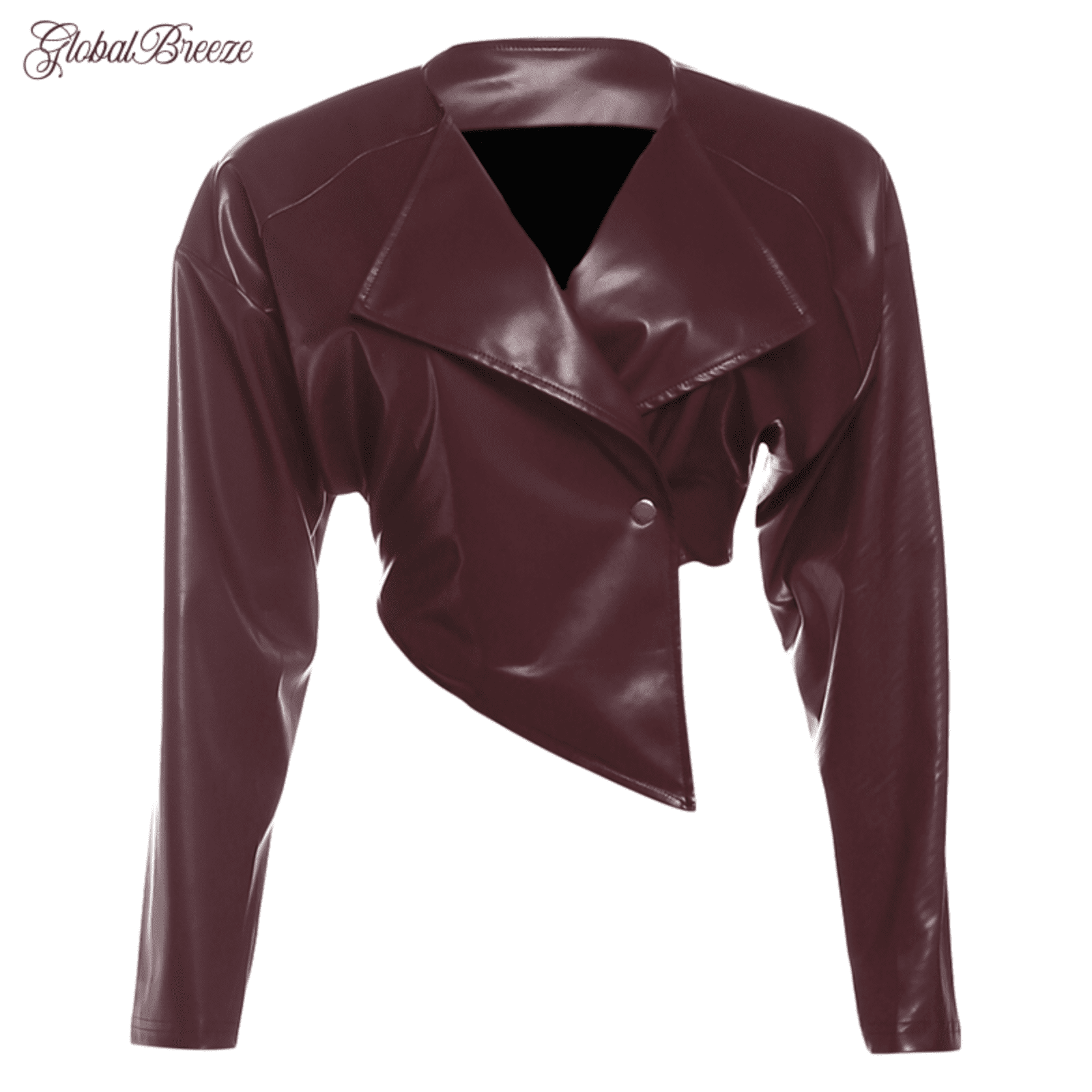 Terra & Sky Black Label Women's Plus Size Faux Leather Moto Jacket