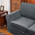 thumbnail image 6 of Subrtex 3-Piece Velvet High Stretch Sofa Cover Slipcover, Separate Cushion Covers(Gray, Loveseat), 6 of 7
