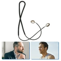 EXHUMKY Wireless Earbud Holder Silicone Lanyard Black Anti-Lost Strap Comfortable Neck Wear