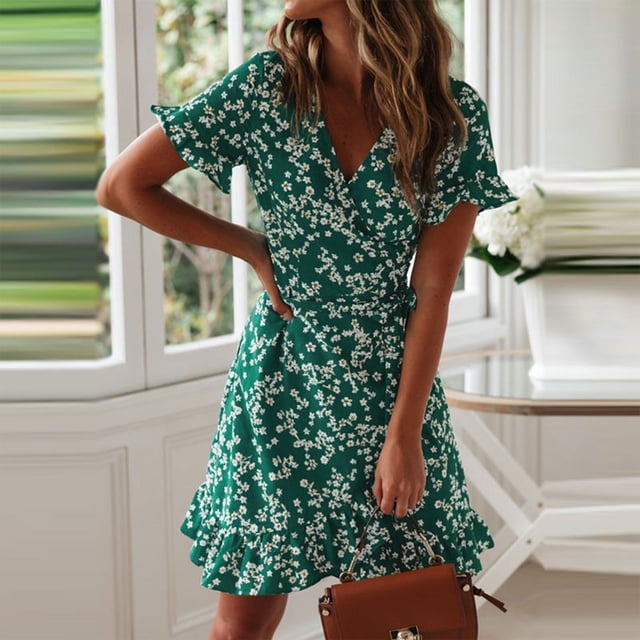 Jusqu'à 65 % de Réduction! Robes d'Été Mode pour Femmes 2024 Grande Taille Robe Imprimée