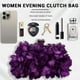 thumbnail image 2 of Bolso de mano JAMBHALA Elegante monedero de noche para mujer, color morado, 2 of 8