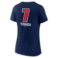 thumbnail image 3 of Women's Masataka Yoshida Navy Boston Red Sox Fastball Player Name & Number V-Neck T-Shirt, 3 of 3