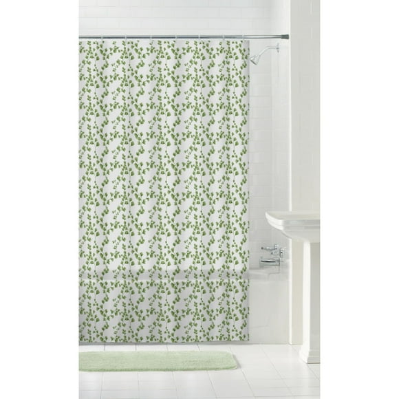 Mainstays Recycled Waterproof PEVA Decorative Shower Curtain, Medium Weight, 70" x 72", Assorted Designs and Colors