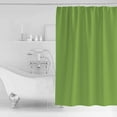 thumbnail image 4 of 54x78 Inch Shower Curtain Decorative Green Bathtub Bath Curtains Fabric Waterproof Bathroom Decor Solid Color Simple Abstract Fashion Light Color Small Stall Shower Curtain Set with 12 Hooks, 4 of 6