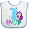 thumbnail image 3 of Inktastic First Birthday Mermaid Girls Baby Bib, 3 of 4