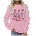 thumbnail image 4 of WEAIXIMIUNG Robe Sweat-Shirt avec Poches Sweat-Shirts Maxi Day Col Rond Femmes Manches Longues Imprimé Graphique Lettre Pull Sans Capuche Blouse Top, 4 of 4