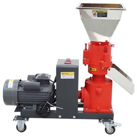 6MM Chicken Feed Pellet Machine Household and Commercial Breeding Pellet Feed Forming Machine Three-head Pressure Roller 220V