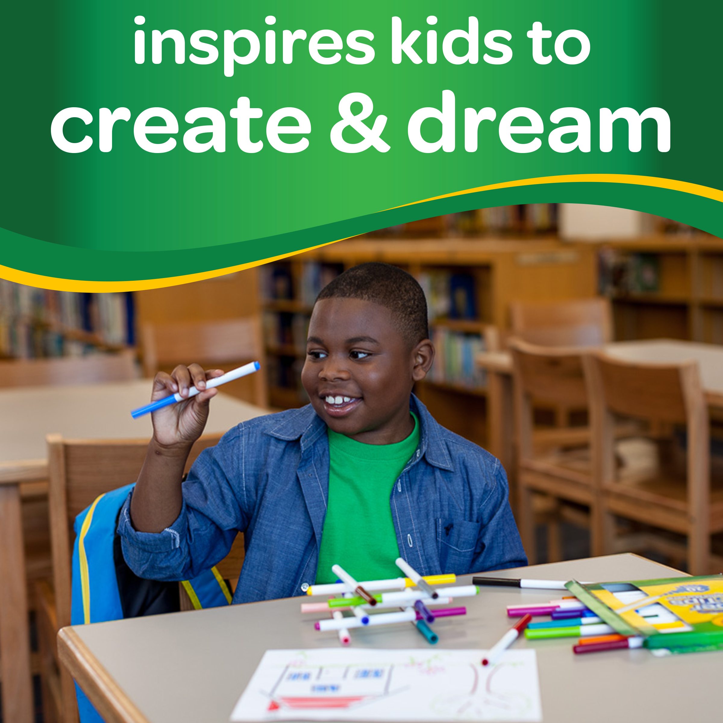 Marcadores Lavables Super Tips Crayola para Niños, 50 Piezas, Útiles para el Regreso a Clases, Manualidades, Esenciales para el Aula, Regalos para Colorear para Maestros y Niños, Edades 3+ 4