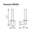 thumbnail image 2 of Nameeks Nameeks NFA001 General Hotel Single Post Tissue Holder - Chrome, 2 of 2