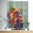 thumbnail image 2 of Designart 'Abstract Floral Watercolor Painting ' Floral Print on Natural Pine Wood, 2 of 3